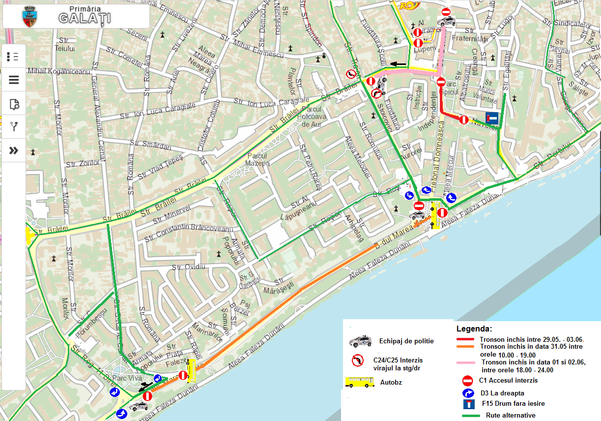 Restricții de trafic pentru GALAȚI STREETFEST